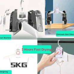 Torktumlare-Bärbar elektrisk klädtork, snabb skotork, 2 i 1 smart hopfällbar stöveltork