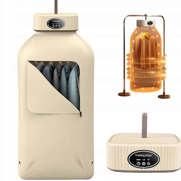 Torktumlare-Bärbar Elektrisk Klädtorkare Rese Snabbtorkande Vikbar