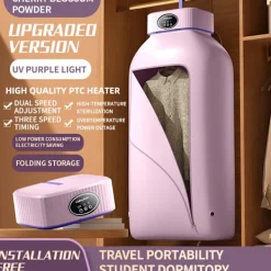 Torktumlare-Bärbar Elektrisk Torktumlare 600W med Torkpåse, för lägenheter, husbilar, resor (Gul)