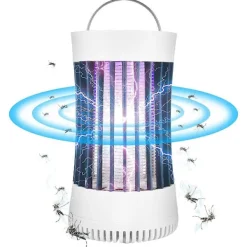 Skadedjur & Insekter-Bärbar elektronisk uppladdningsbar myggflugedödarlampa bug zapper för sommarresa, utomhuscamping, uteplats, hem och trädgård, vit