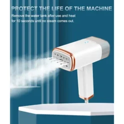 Ångtvättar-Bärbar Handhållen Klädstrykare - Snabb Uppvärmning, med Borste & Mätkopp - Rynkremover för Hemmet, Kontoret och Resor