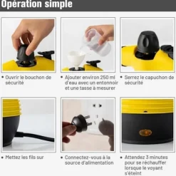 COSTWAY Ångtvättar-Bärbar Handhållen Ångtvätt 900-1050W för Vägglöss Vattentank 350ML under Tryck 3 Bar Hem/Bil