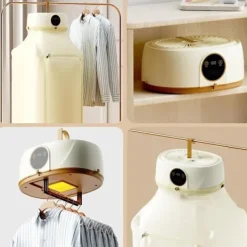 Torktumlare-Bärbar Hopfällbar Tork med UV-sterilisering - Automatisk torksystem med timer och fjärrkontroll