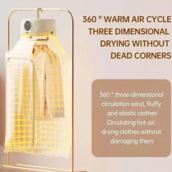 Torktumlare-Bärbar Hopfällbar Tork med UV-sterilisering - Automatisk torksystem med timer och fjärrkontroll