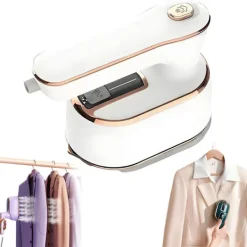 Strykjärn-Bärbar Klädångare Strykjärn, 1000W Dubbla Ånglägen & 180° Flexibelt Munstycke, Kompakt Handhållen Design för Resor och Affärer, Lila Co