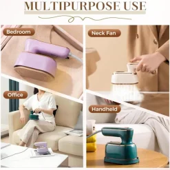 Strykjärn-Bärbar Klädångare Strykjärn, 1000W Dubbla Ånglägen & 180° Flexibelt Munstycke, Kompakt Handhållen Design för Resor och Affärer, Lila Co