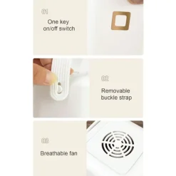 Torktumlare-Bärbar Mini Torktumlare med Inbyggd Torkpåse för Resor och Hemmabruk Vit 70x70 cm