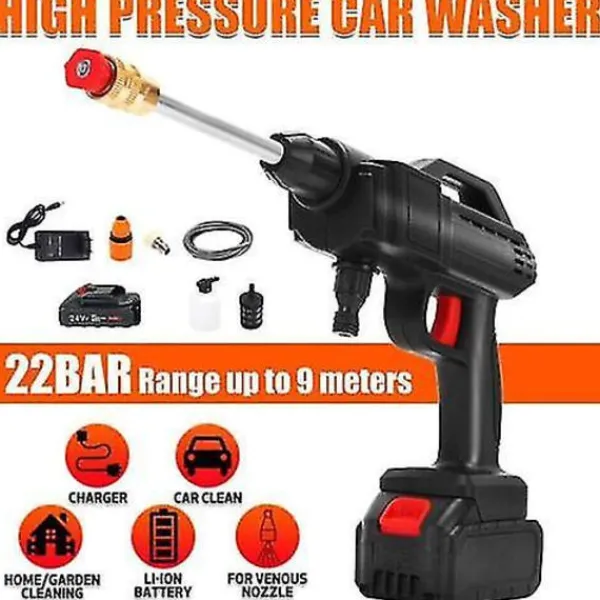 FMYSJ Högtryckstvättar-Bärbar Sladdlös Högtryckstvätt Jet Vatten Tvätt Rengöringspistol (FMY) A