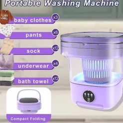 Tvättmaskiner-Bärbar tvättmaskin, 11L 2-i-1 hopfällbar tvättmaskin och centrifugering – max_sai