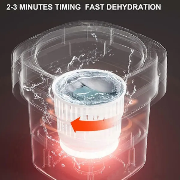 Tvättmaskiner-Bärbar Tvättmaskin Med Torkhink Hopfällbar Antibakteriell Tvätt