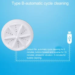 LBSS Tvättmaskiner-Bärbar tvättmaskin Mini Turbo USB driven Tar bort smutstvättmaskin Tvättmaskin för resor hem Type B