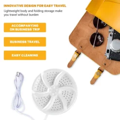 Tvättmaskiner-Bärbar tvättmaskin, Minitvättmaskin, Mini Diskmaskin Turbo med USB, Lämplig för Hem, Affärer, Resor, Studentboende, Husbil, Lägenhet