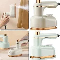 Strykjärn-Bärbart Mini Ångstrykjärn, Vikbar Handhållen Klädångare, Dubbel Torr/Våt Användning för Resor & Hem US plug