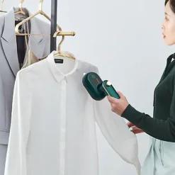 unbranded Strykjärn-Bärbart sladdlöst 2-i-1 mini-resejärn för lätta tyger med justerbart handtag [JSR]