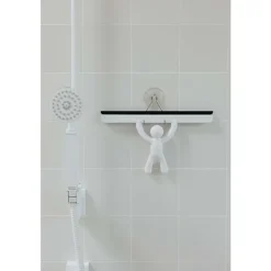 Fönsterrengöring-Buddy Squeegee. Buddy duschskrapa, vit färg, storlek 26,7x15.