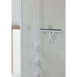 Fönsterrengöring-Buddy Squeegee. Buddy duschskrapa, vit färg, storlek 26,7x15.