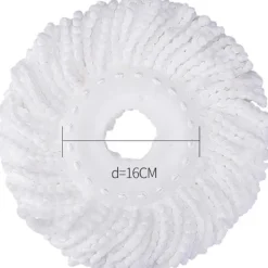 J-star Städmoppar-Byte av 3-pack mopphuvud för orkansnurrmoppar, mikrofiberpåfyllningar, rund standardstorlek