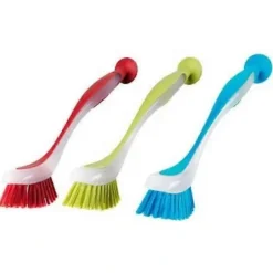 Rengöringsmedel-{ca}Diskborste i plast med sugkopp, 3-pack | Diskborstar för rengöring av diskbänkar, disk och kastruller--