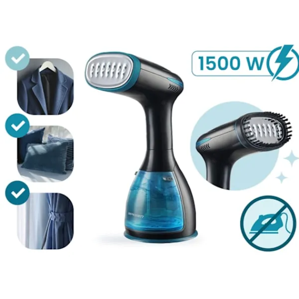 B2X Ångtvättar-Clothes Steamer 1500W – Handhållen Rynkborttagare för tyg