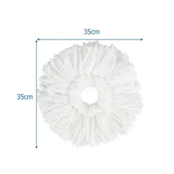 COSTWAY Städmoppar-Mopp med Dubbelhink 2 Pads Djup rengöring 360° för Golv Ljusblå
