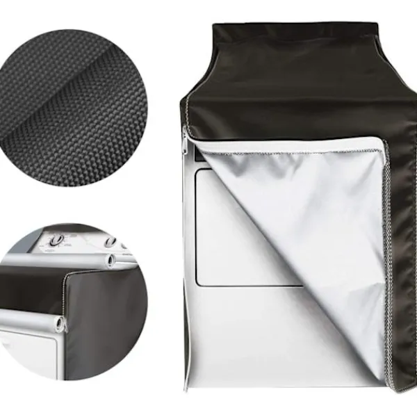 ATELA Torktumlare-Cover, cover, cover, slitstarkt tjockt tyg, design med 2 dragkedjor, lätt att använda. Passar de flesta topp- eller frontlastskrubber Dr