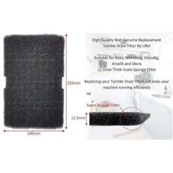 FMYSJ Torktumlare-Cylinda Torktumlare Kondensorfilter Svamp 2964840100 2-pack (FMY)