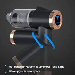 ATELA Dammsugare & Tillbehör-Dammsugare för Tesla Bilrengöring för modell 3/X/Y/S Bärbara sladdlösa dammsugare med LED-ljus Tesla tillbehör med kraftfullt sug 5V/120W/9000Pa
