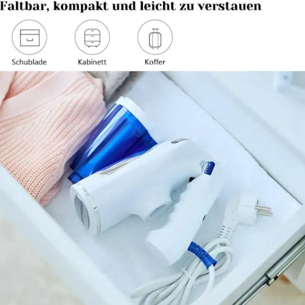 OEM Ångtvättar-Dampfborste, 1600 W effekt, 250 ml vattentank, hopfällbar design