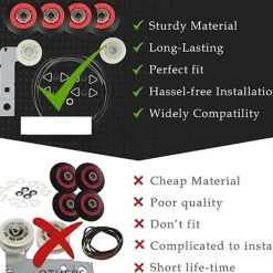 DAO Torktumlare-Db 4392067 Torktumlare Reparationssats &w10837240 Torktumlare Löphjul,279640 Löphjul Remskiva Kompatibel Whirlpool,ersätter 4