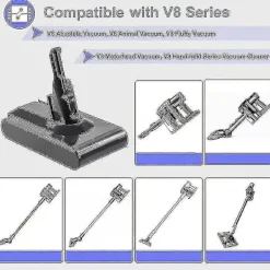 DAO Dammsugare & Tillbehör-Db V8 6000mah Ersättningsbatteri Dyson V8 Sv10 Li-ion Batteri För Dyson V8 Absolute Fluffy Animal Sv10 Sladdlös Handhållen Dammsugare Med Pack