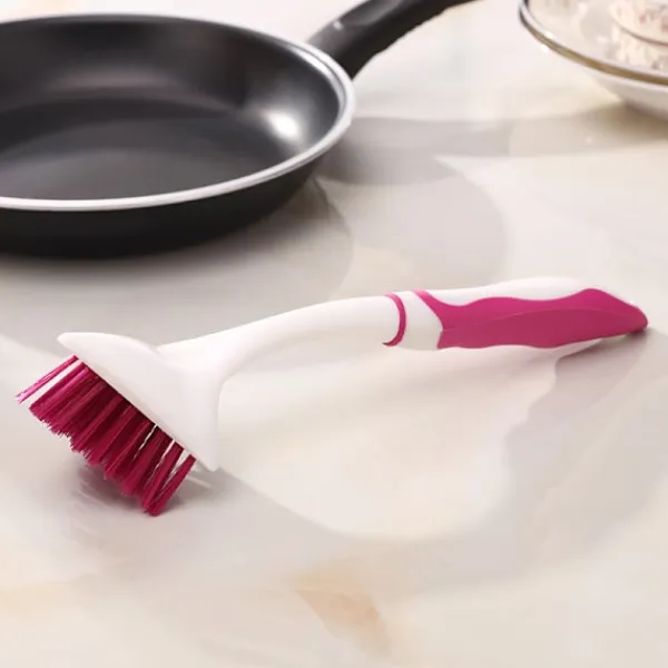 Fönsterrengöring-6-delad djuprengöringsborste set, rengöringsborste, skrubbborste hörnborste skrubbdyna med skrapa huvud slipande dyna för badrum, golv, T