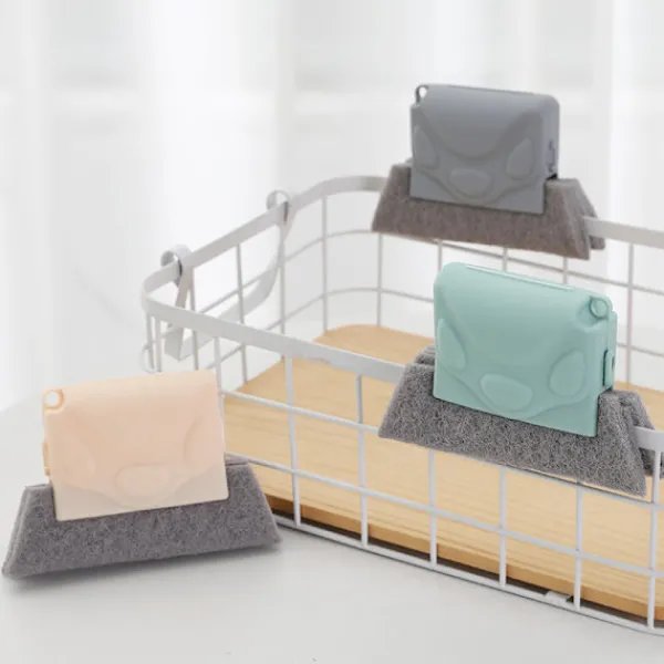 Fönsterrengöring-3-delad fönsterrengöringsborste, kreativ spårrengöringsborste, fönsterrengöringsborste, snabb rengöring av alla hörn och springor