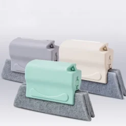 Fönsterrengöring-3-delad fönsterrengöringsborste, kreativ spårrengöringsborste,