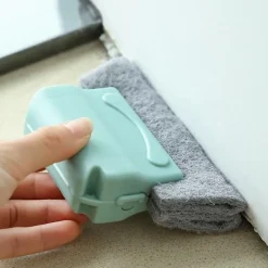 Fönsterrengöring-9-delad multifunktionsspårborste för rengöring av fönster-, dörr- och badrumsspårfönster