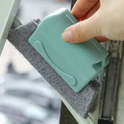 Fönsterrengöring-9-delad multifunktionsspårborste för rengöring av fönster-, dörr- och badrumsspårfönster