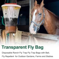 Skadedjur & Insekter-3-delars flugfångarkit för inomhus/utomhusbruk, röda flugfällor, transparent flugfälla refill, för fruktflugor