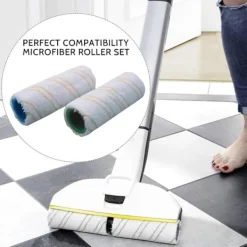 Städmaskiner-8-delars set med rullar för FC7 FC5 FC3 FC3D Elektrisk Golvrengörare 2.055-007.0 / 2.055-006.0 (FMY) Gray Yellow