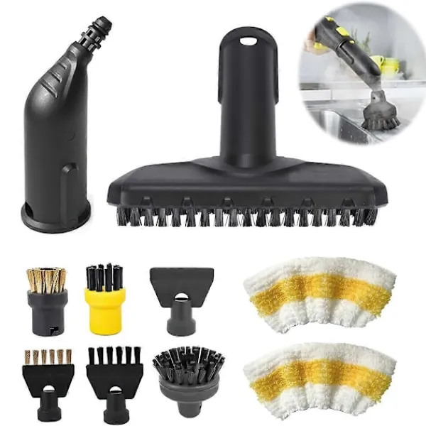 unbranded Dammsugare & Tillbehör-10-delars tillbehörsset för Kärcher ångtvättar SC1, SC2, SC3, SC4 As Shown