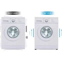 Tvättillbehör-4-delars vibrationsdämpande tvättmaskinsmatta - förhindra att tvättmaskinen rör sig - vibrationsdämpande tvättmaskinskuddar för tvättmaskiner och torktumlare | Fyndiq