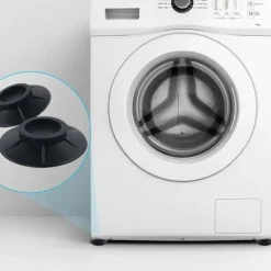 Tvättillbehör-4-delars vibrationsdämpande tvättmaskinsmatta - förhindra att tvättmaskinen rör sig - vibrationsdämpande tvättmaskinskuddar för tvättmaskiner och torktumlare | Fyndiq