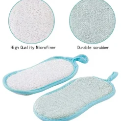 AUGRO Svampar & Dukar-Diskar Köksvampar, 12 Stora Tunga Återanvändbara Dubbelsidiga