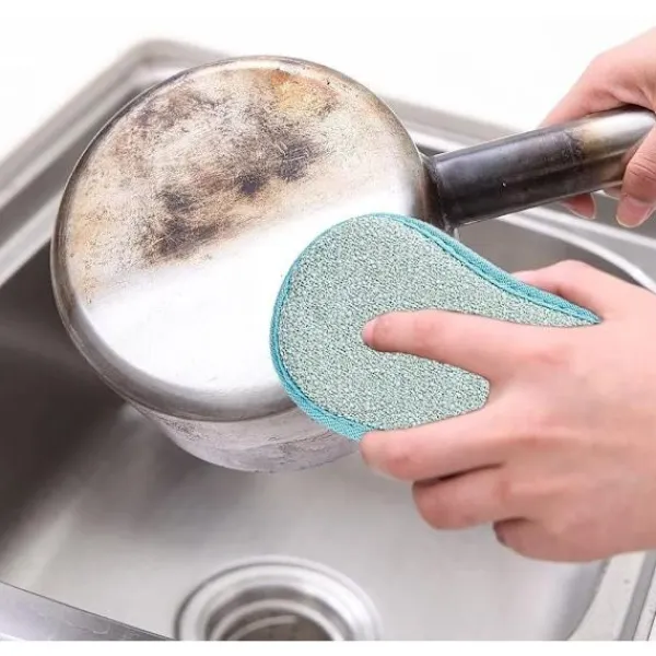 AUGRO Svampar & Dukar-Diskar Köksvampar, 12 Stora Tunga Återanvändbara Dubbelsidiga