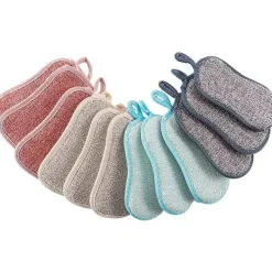 AUGRO Svampar & Dukar-Diskar Köksvampar, 12 Stora Tunga Återanvändbara Dubbelsidiga