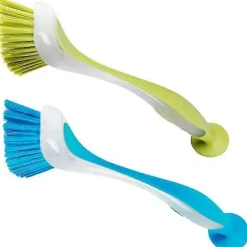 DAO Svampar & Dukar-Diskborste Diskborstar Långt Handtag & Mjukt Grepp Vänliga Borst Diskborste Med Sugkopp Kopp 2st db