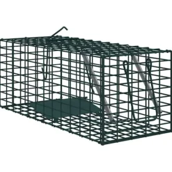 VIDAXL Skadedjur & Insekter-Djurfälla i stål - - 31x13x12 cm - Grön - Vädertålig - Korrosionsbeständig