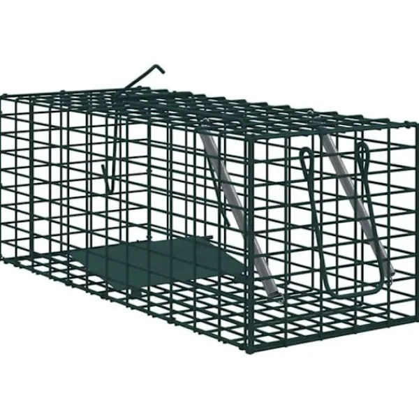 VIDAXL Skadedjur & Insekter-Djurfälla i stål - - 31x13x12 cm - Grön - Vädertålig - Korrosionsbeständig