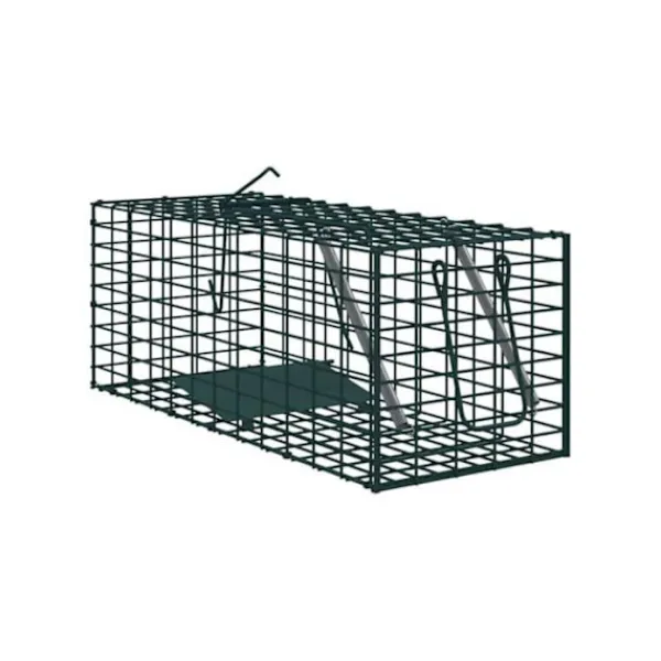 VIDAXL Skadedjur & Insekter-Djurfälla i stål - - 31x13x12 cm - Grön - Vädertålig - Korrosionsbeständig