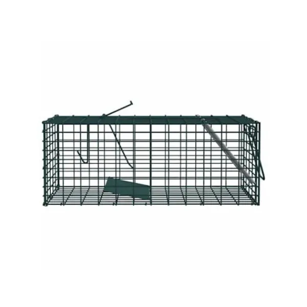 VIDAXL Skadedjur & Insekter-Djurfälla i stål - - 31x13x12 cm - Grön - Vädertålig - Korrosionsbeständig