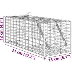 VIDAXL Skadedjur & Insekter-Djurfälla i stål - - 31x13x12 cm - Grön - Vädertålig - Korrosionsbeständig