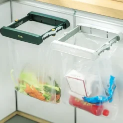 Soptunnor-Dörr Väggmonterad soppåshylla soptunna soppåse VIT